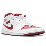Women's Air Jordan 1 Mid - White/Pomegranate