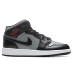 Air Jordan 1 Mid (GS) - Black/Gym Red/Particle Grey