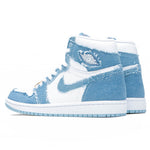 Women's Air Jordan 1 Retro Hi OG - White/Boarder Blue/Metallic Gold