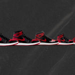 Air Jordan 1 Retro High OG (PS) 'Patent Bred' - Black/Varsity Red/White