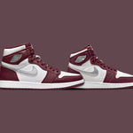 Air Jordan 1 Retro High OG - Bordeaux/Metallic Silver/White