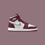 Air Jordan 1 Retro High OG (GS) - Bordeaux/Metallic Silver/White