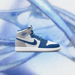 Air Jordan 1 Retro High OG (PS) - True Blue/White/Cement Grey