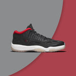 Air Jordan 11 Retro Low IE 'Bred' - Black/True Red/Multi