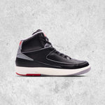 Air Jordan 2 'Black Cement' - Black/Cement Grey/Fire Red