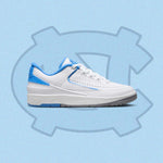 Air Jordan 2 Retro Low (GS) - White/University Blue/Cement Grey