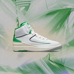 Air Jordan 2 Retro (GS) - White/Lucky Green/Sail
