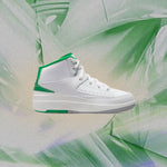 Air Jordan 2 Retro (PS) - White/Lucky Green/Sail