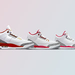 Air Jordan 3 Retro (GS) - White/Light Curry/Cardinal Red
