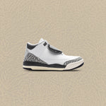 Air Jordan 3 Retro Hide N Sneaks (PS) - White/Black/Iron