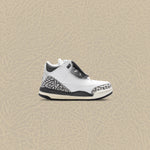 Air Jordan 3 Retro Hide N Sneaks (TD) - White/Black/Iron