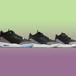 Air Jordan 3 Retro SE (GS) 'Electric Green' - Black/Violet Shock