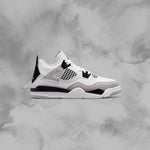 Air Jordan 4 Retro (PS) - White/Black/Neutral Grey