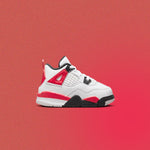 Air Jordan 4 Retro (TD) 'Red Cement' - White/Fire Red/Black