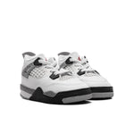 Air Jordan 4 Retro OG 'White Cement' (TD) - Summit White/Fire Red/Cement Grey/Black