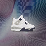 Air Jordan 4 Retro (TD) - White/Midnight Navy/Light Smoke Grey