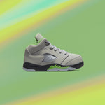 Air Jordan 5 Retro (TD) 'Green Bean' - Silver/Flint Grey