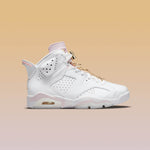 Women's Air Jordan 6 Retro 'Gold Hoops' - White/Metallic Gold
