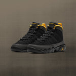 Air Jordan 9 Retro (GS) "University Gold" - Black/Dark Charcoal