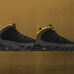 Air Jordan 9 Retro "University Gold" - Black/Dark Charcoal