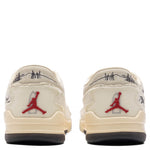 Air Jordan x Téla Women's Flight Court SP 'Crèpe' - Coconut Milk/Varsity Red/Muslin
