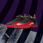 Air Jordan 12 Retro Low SE (GS) "Super Bowl" - Black/Varsity Red