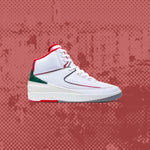 Air Jordan 2 Retro (GS) 'Italy' - White/Fire Red/Fir