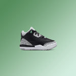 Air Jordan 3 Retro 'Green Glow' (TD) - Black/Green Glow/Wolf Grey