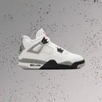 Air Jordan 4 Retro OG 'White Cement' (GS) - Summit White/Fire Red/Cement Grey/Black