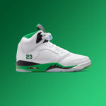 Women's Air Jordan 5 Retro - White/Lucky Green/Ice Blue