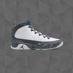 Air Jordan 9 Retro 'Flint Grey' - White/French Blue/Flint Grey