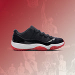 Air Jordan 11 Retro Low 'Bred' - Black/Varsity Red/White