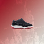 Air Jordan 11 Retro Low 'Bred' (TD) - Black/Varsity Red/White