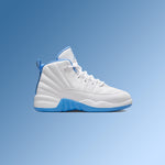 Air Jordan 12 Retro 'Melo' (PS) - White/University Blue/Metallic Silver