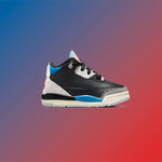 Air Jordan 3 Retro OG 'Rare Air' (TD) - Black/Chile Red/Neutral Grey