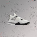 Air Jordan 4 Retro OG 'White Cement' (PS) - Summit White/Fire Red/Cement Grey/Black