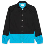 Hybrid Coach Jacket - Black/Light Blue