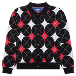 Arglye Knit Cardigan - Black