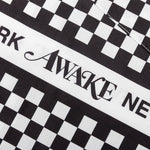Awake Camp Collar Checkerboard Logo Shirt - Black