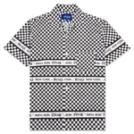 Awake Camp Collar Checkerboard Logo Shirt - Black