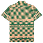 Awake Camp Collar Checkerboard Logo Shirt - Khaki