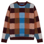 Awake Checkered Mohair Sweater - Brown