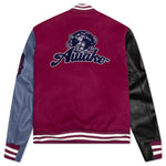 Awake Chenille Patches Varsity Jacket - Lilac Combo