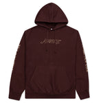 Awake Classic Outline Logo Paneled Embroidered Hoodie - Brown