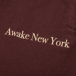 Awake Classic Outline Logo Paneled Embroidered Sweatpants - Brown