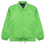 Awake Faux Fur Leopard Lined Coaches Jacket - Green