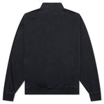Embroidered Logo Quarter Zip Sweatshirt - Black