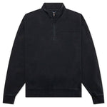 Embroidered Logo Quarter Zip Sweatshirt - Black