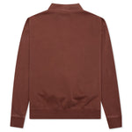 Embroidered Logo Quarter Zip Sweatshirt - Mauve