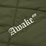 Quilted Patch Bomber Jacket - Olive